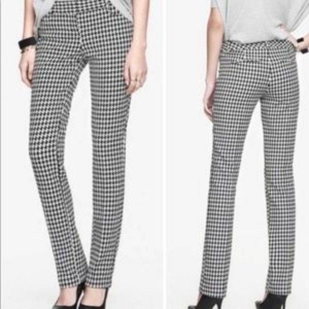 Sale! NWT - Express Houndstooth Editor Barely Bootcut Pants - 8 Regular